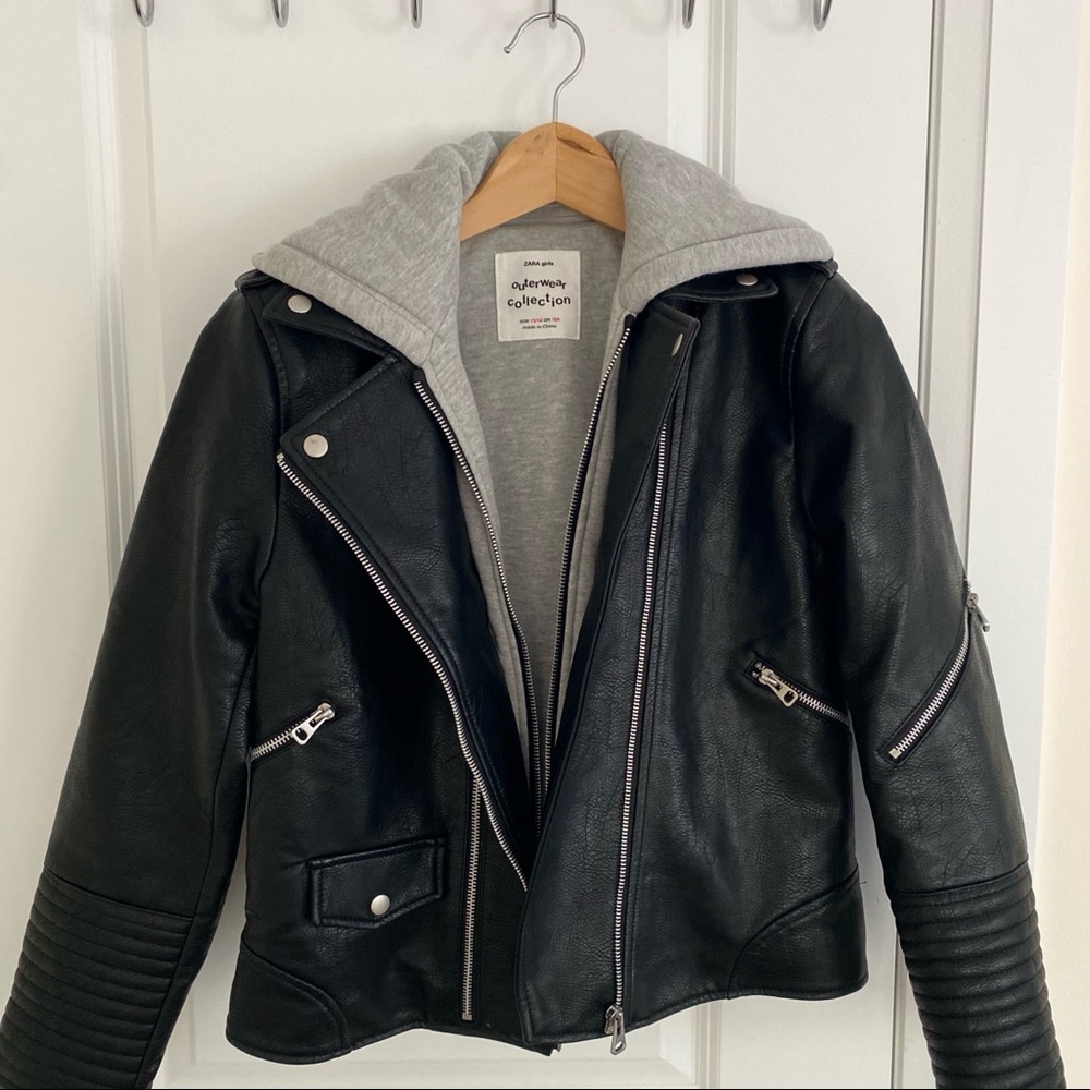 Zara faux leather jacket